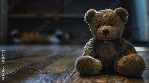 On International Missing Children s Day a Teddy bear rests forlornly on the floor embodying a sense of solitude