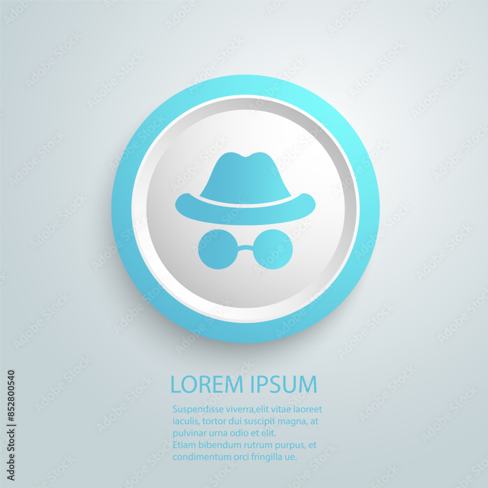 Incognito vector icon. filled flat sign for mobile concept and web design. Hat and glasses glyph icon. Anonymous spy agent symbol, logo illustration Incognito vector icon. filled flat sign for mobile concept and web design. Hat and glasses glyph icon. Anonymous spy agent symbol, logo illustration