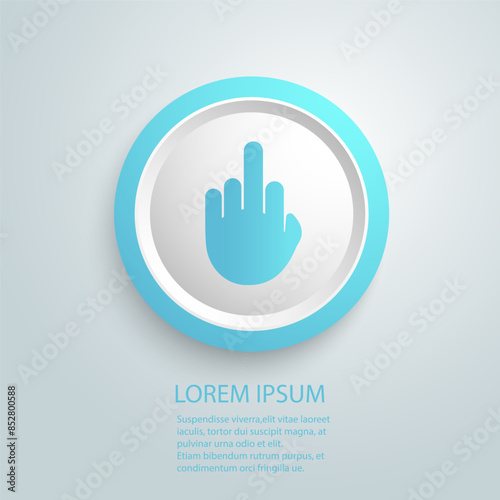 Fuck You Hand Gesture. Flat Vector Icon illustration. Simple black symbol on white background. Fuck You Hand Gesture sign design template