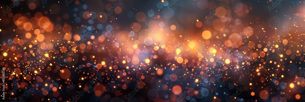 Abstract Background with Glowing Lights and Bokeh Abstract Background with Glowing Lights and Bokeh