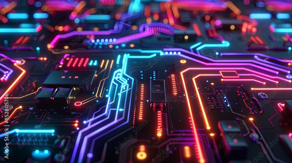 an abstract hardware board