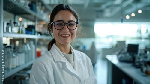 The smiling lab scientist