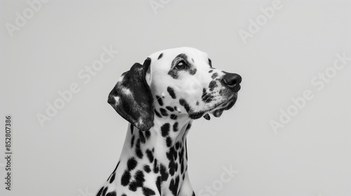 portrait of a dalmatian dog photo