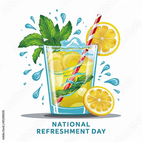 National Refreshment Day, Poster, Post, Refreshment Day | Banner, Refreshment Day Poster, Social Media Poster, Happy National Refreshment Day, illustration Art | Happy Refreshment Day,  