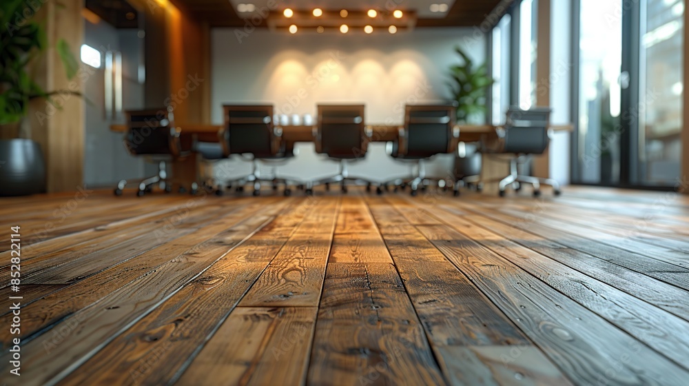The open space office is empty and dim. Abstract light effect on office interior background for design The open space office is empty and dim. Abstract light effect on office interior background for design