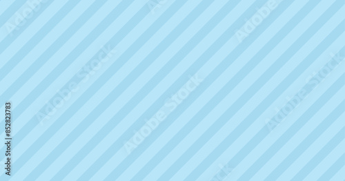 ストライプ・ボーダーの背景　バナー　水色　青　パターン素材