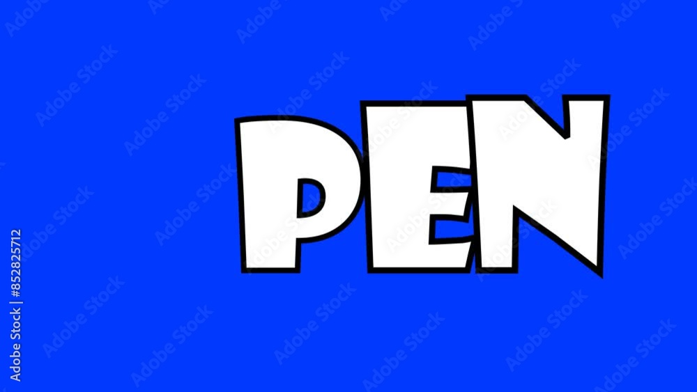 Text open appears sequentially with effects on a blue screen background
Text open appears sequentially with effects on a blue screen background