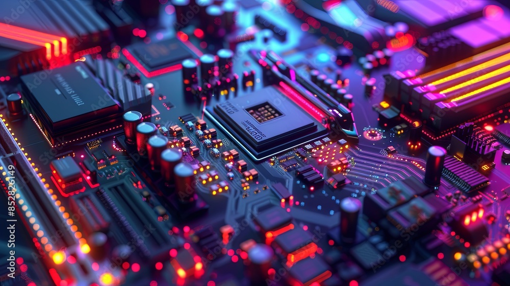an abstract hardware board an abstract hardware board