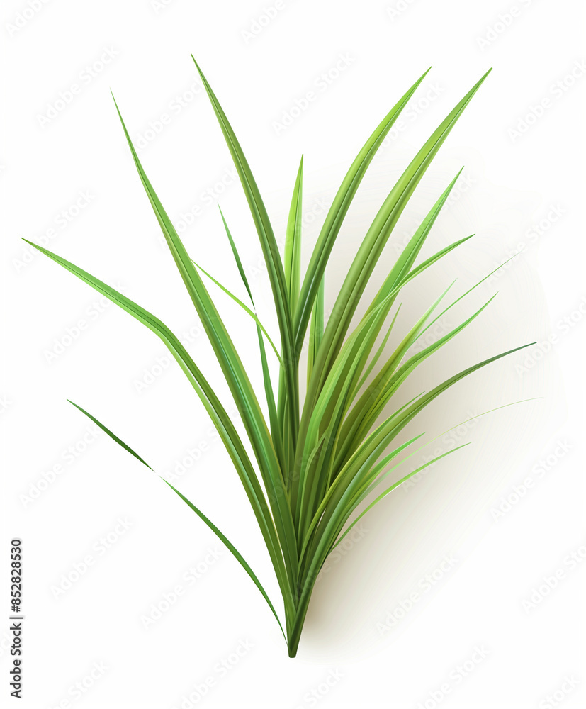 Fototapeta premium grass blades isolated on white background