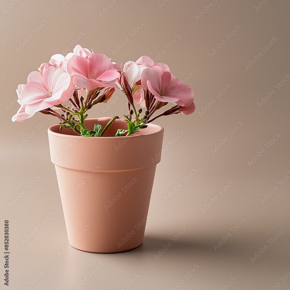 Cute beautiful fresh flowers in a pot Cute beautiful fresh flowers in a pot