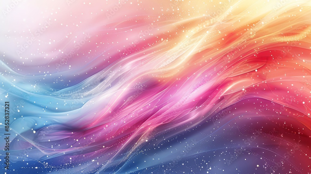 A colorful, swirling background with a lot of stars A colorful, swirling background with a lot of stars