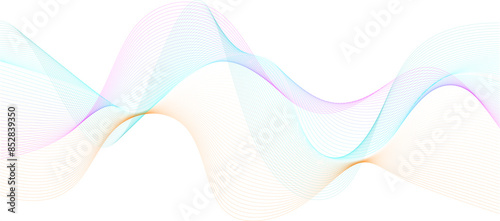 Vector wavy Illustration of lines abstract background