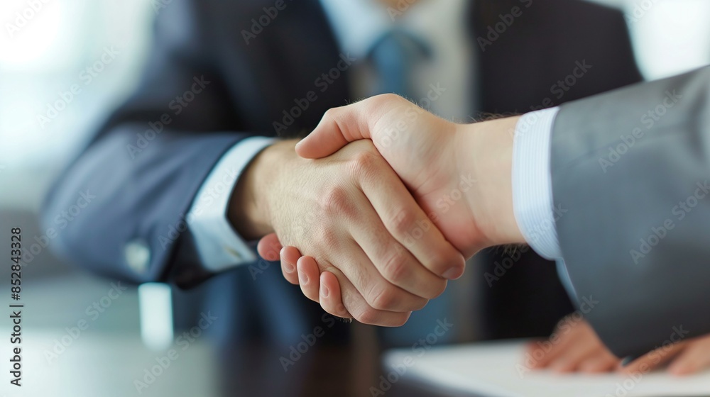 Businessmen Shaking Hands in Formal Suits Sealing a Business Deal Businessmen Shaking Hands in Formal Suits Sealing a Business Deal