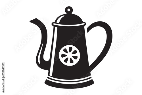 Tee Pot Icon  silhouette vector isolated on a white background 