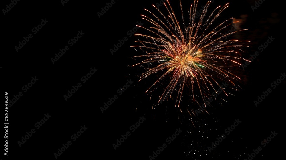 Magnificent display of vibrant 4th of July fireworks at night. Magnificent display of vibrant 4th of July fireworks at night.
