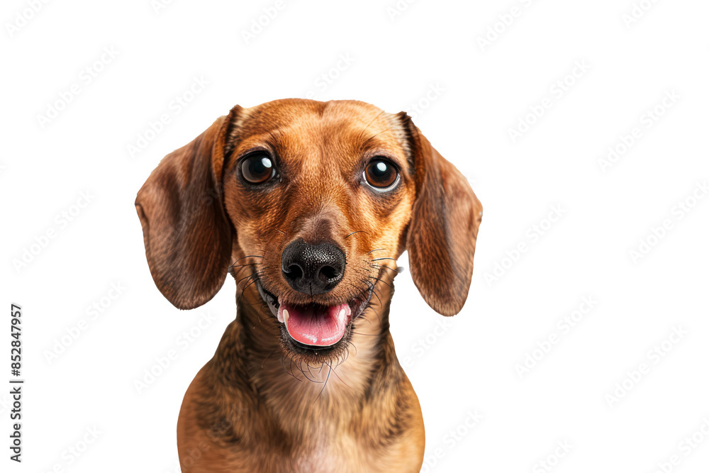 Portrait Head Of A Happy Daschsund Dog With A Transparent Background, Puppy Daschsund Dog Bread, PNG, Cut Out Portrait Head Of A Happy Daschsund Dog With A Transparent Background, Puppy Daschsund Dog Bread, PNG, Cut Out