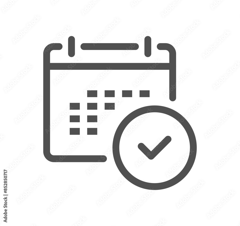 Calendar related icon outline and linear vector.
