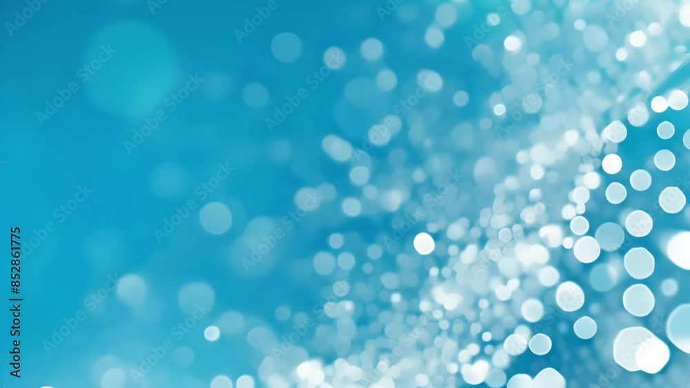 Abstract blue background with sparkling white lights bokeh, festive atmosphere with copy space Abstract blue background with sparkling white lights bokeh, festive atmosphere with copy space