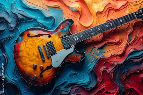 abstract background in colors and patterns for National Country Music Day
