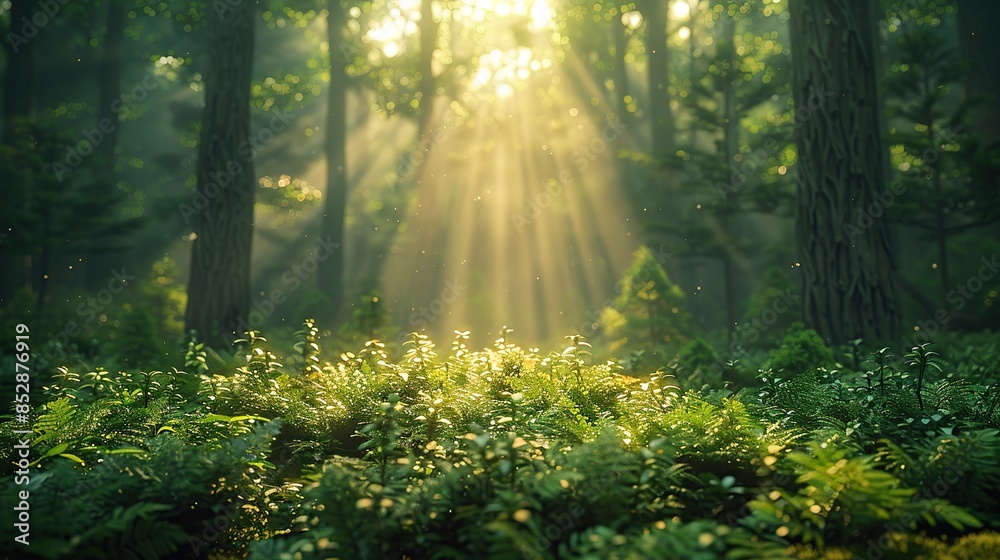 Obraz premium tree in the middle of a green forest
