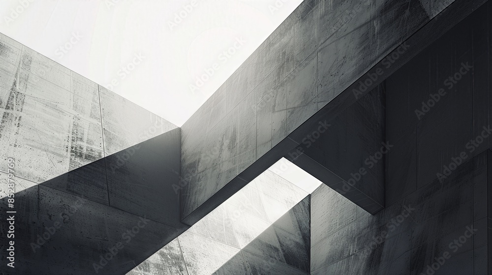 Obraz premium Embrace the Beauty of Simplicity: Clean Lines and Geometric Shapes of Modernist Architecture, Creating a Soothing and Elegant Widescreen Wallpaper