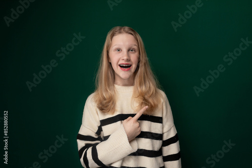 Woman Making Funny Face With Toothbrush