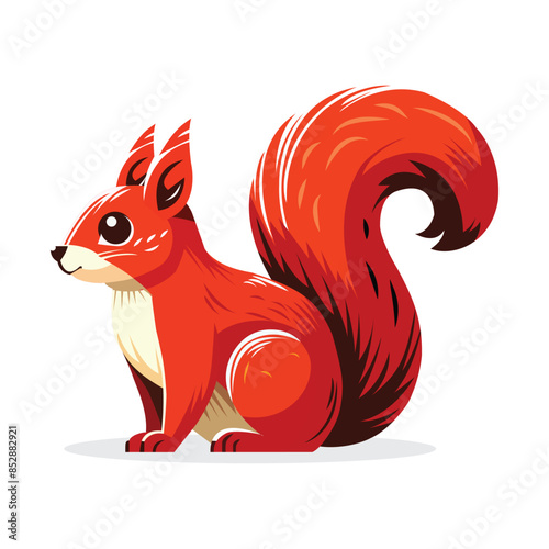 red squirrel vector illustration