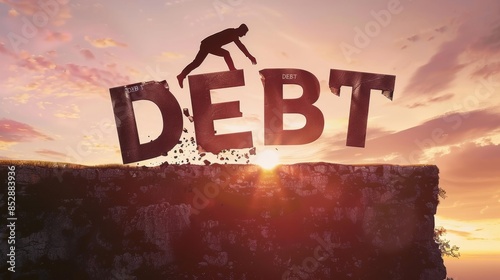 The Man Falling into Debt photo