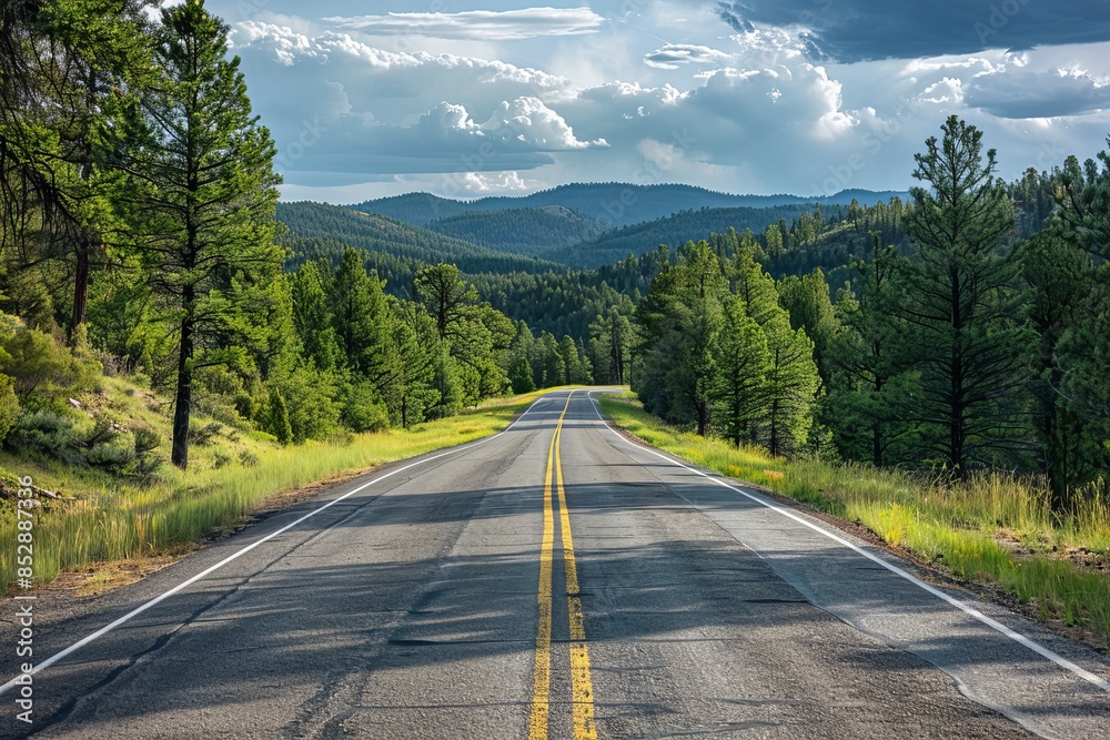 Fototapeta premium Road 2025 an unforgettable scenic route with breathtaking views and iconic landscapes