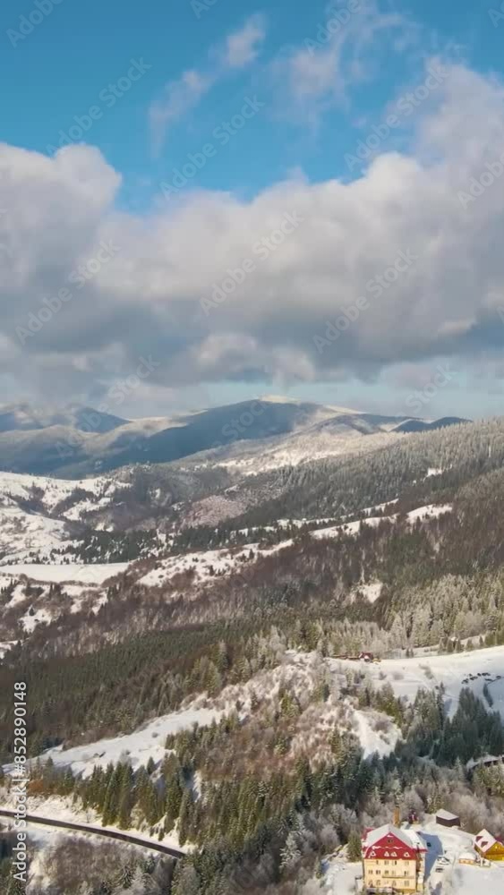 Fantastic view of beautiful snow forrest during winter Fantastic view of beautiful snow forrest during winter