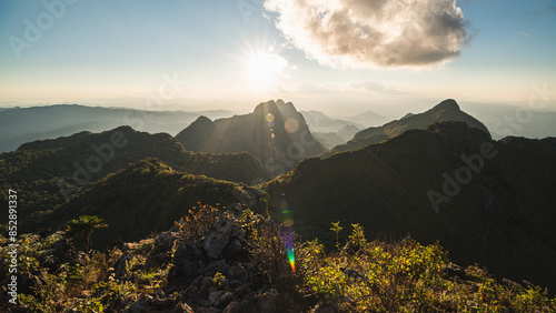 Photography sunset in the mountains