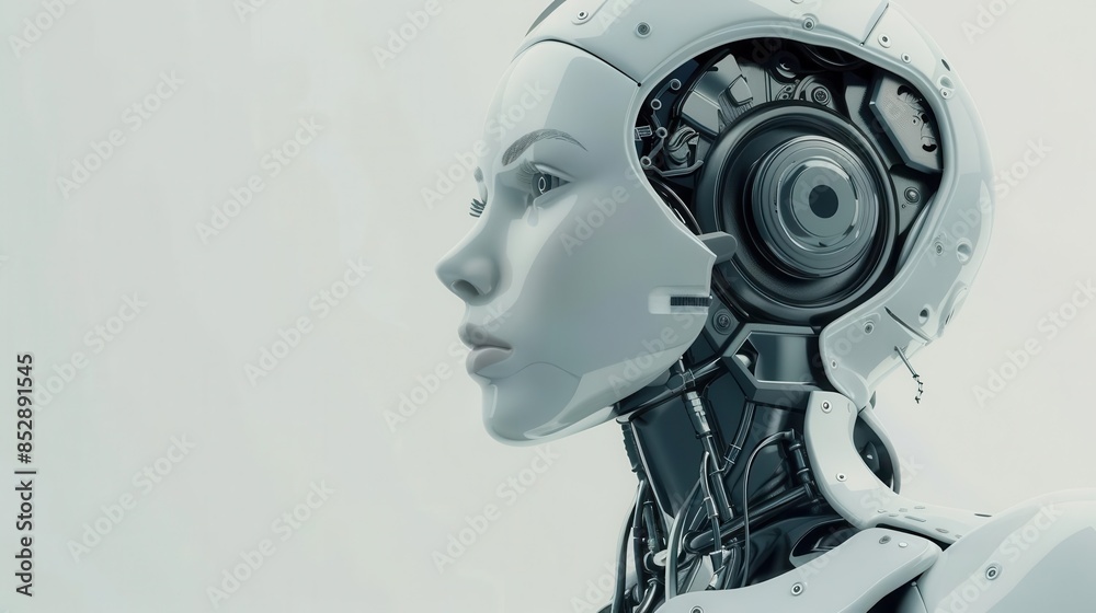 futuristic robot woman artificial intelligence concept 3d illustration futuristic robot woman artificial intelligence concept 3d illustration