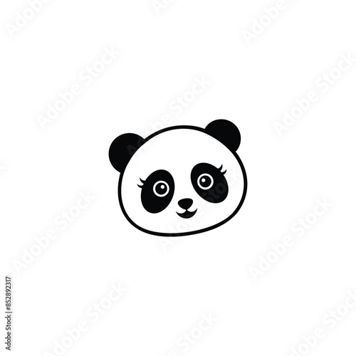 cute panda logo, baby panda vector, panda face logo, panda logo