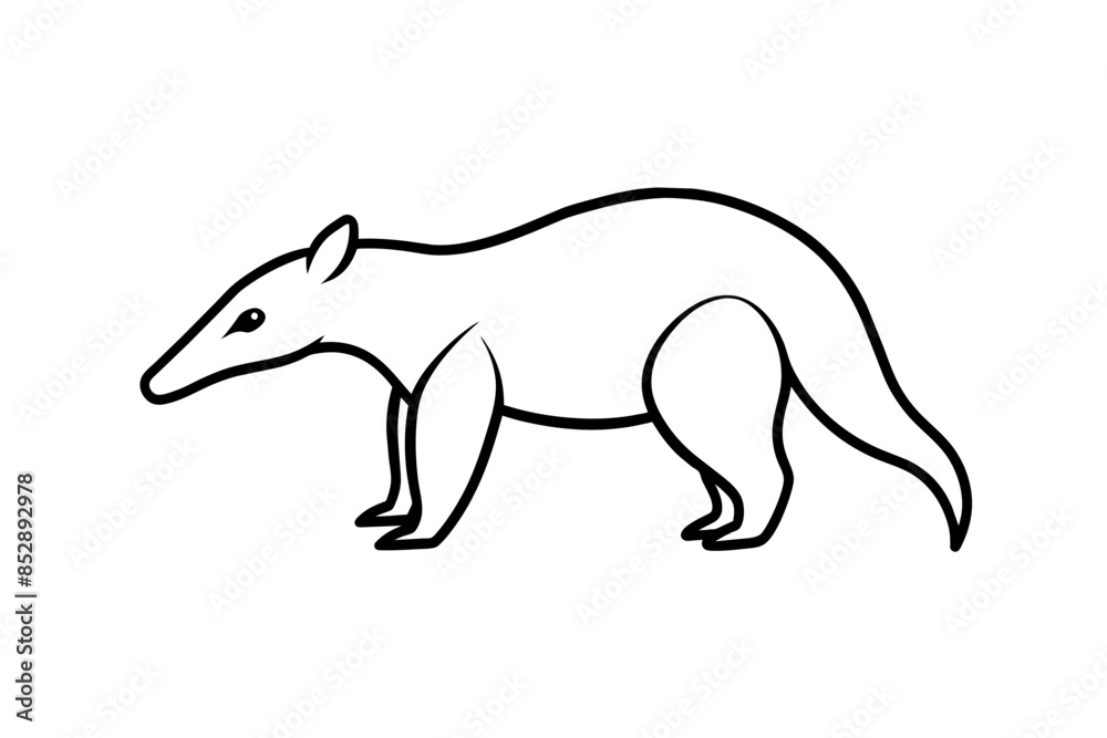 Fototapeta premium anteater silhouette vector illustration 