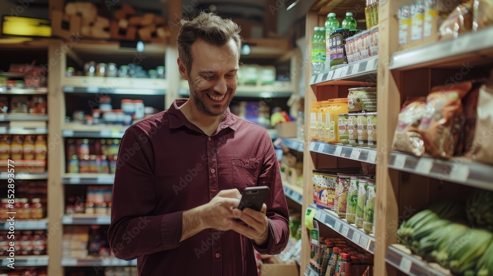 Man in grocery store