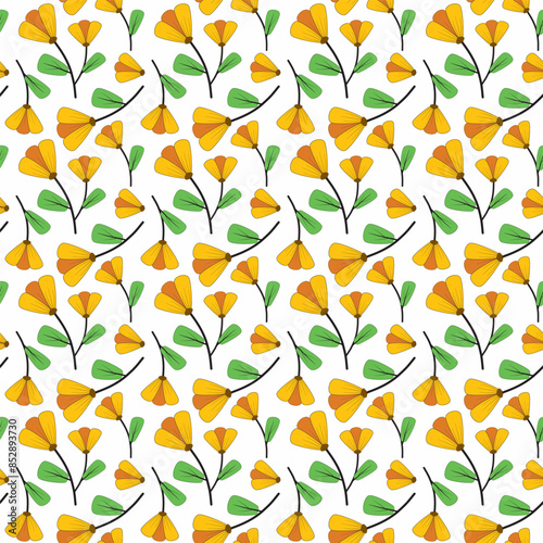 seamless pattern with leaves