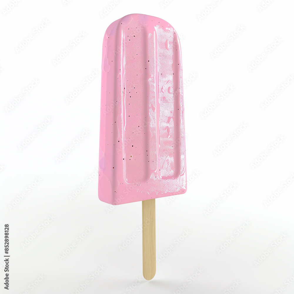 3D rendering, popsicle, white background 3D rendering, popsicle, white background