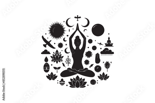 A yoga silhouette vector file