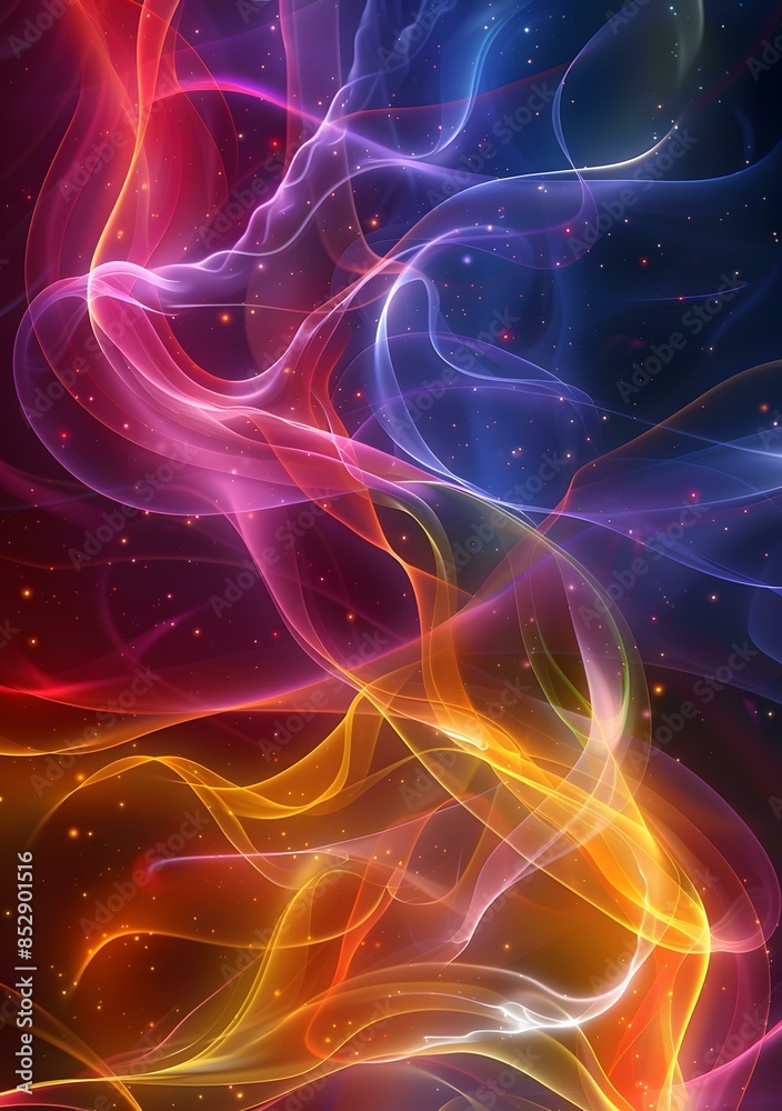 Colorful smoke flowing in space Colorful smoke flowing in space