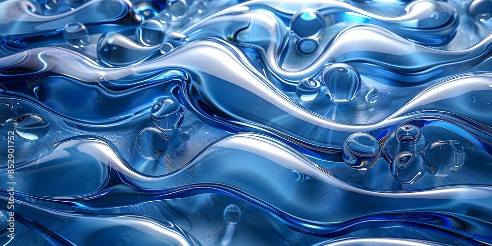 Blue and white abstract waves background Blue and white abstract waves background