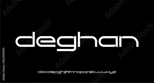 MODERN FUTURISTIC TECHNOLOGY SCI FI FONT VECTOR TYPEFACE