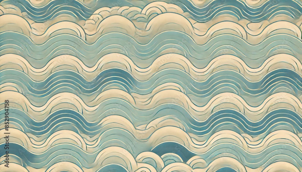 Light Blue and Cream Wave Pattern Texture Light Blue and Cream Wave Pattern Texture