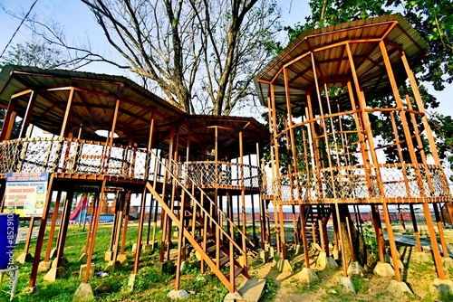 The tree house is one of the popular places in the Kartini Beach tourist area of Jepara photo