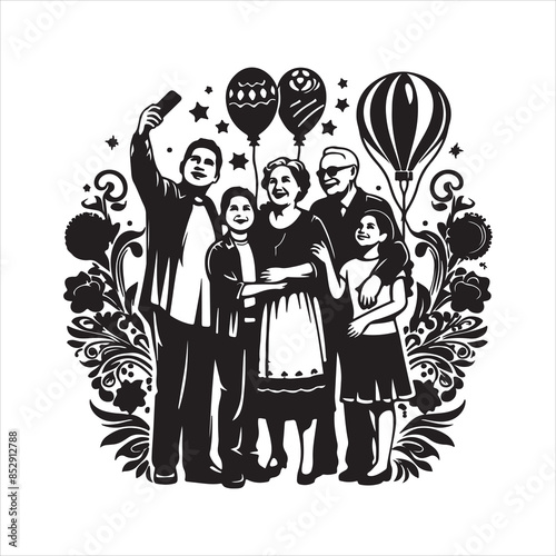Family Reunions Vector stock vectors eps with white background 