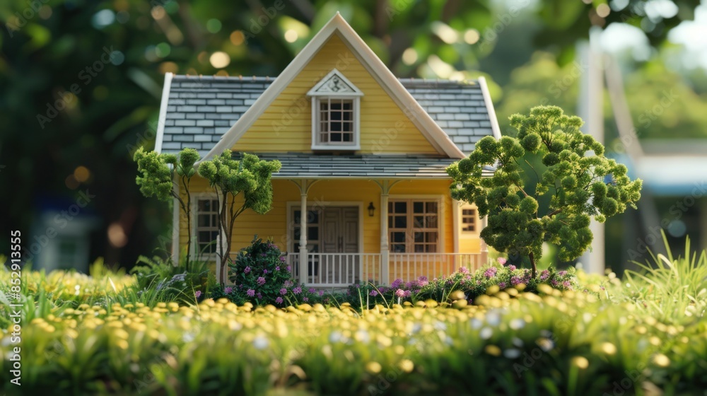 miniatur design of real estate house realistic photography miniatur design of real estate house realistic photography