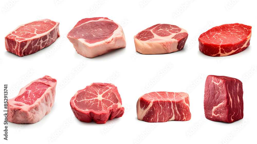 Kobe beef wagyu Isolated on white Kobe beef wagyu Isolated on white