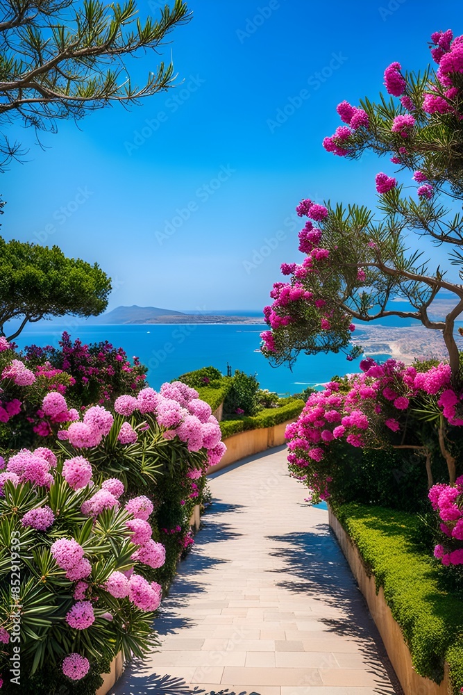 Beautiful resort promenade Beautiful resort promenade