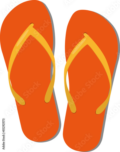 orange flip flops © April29