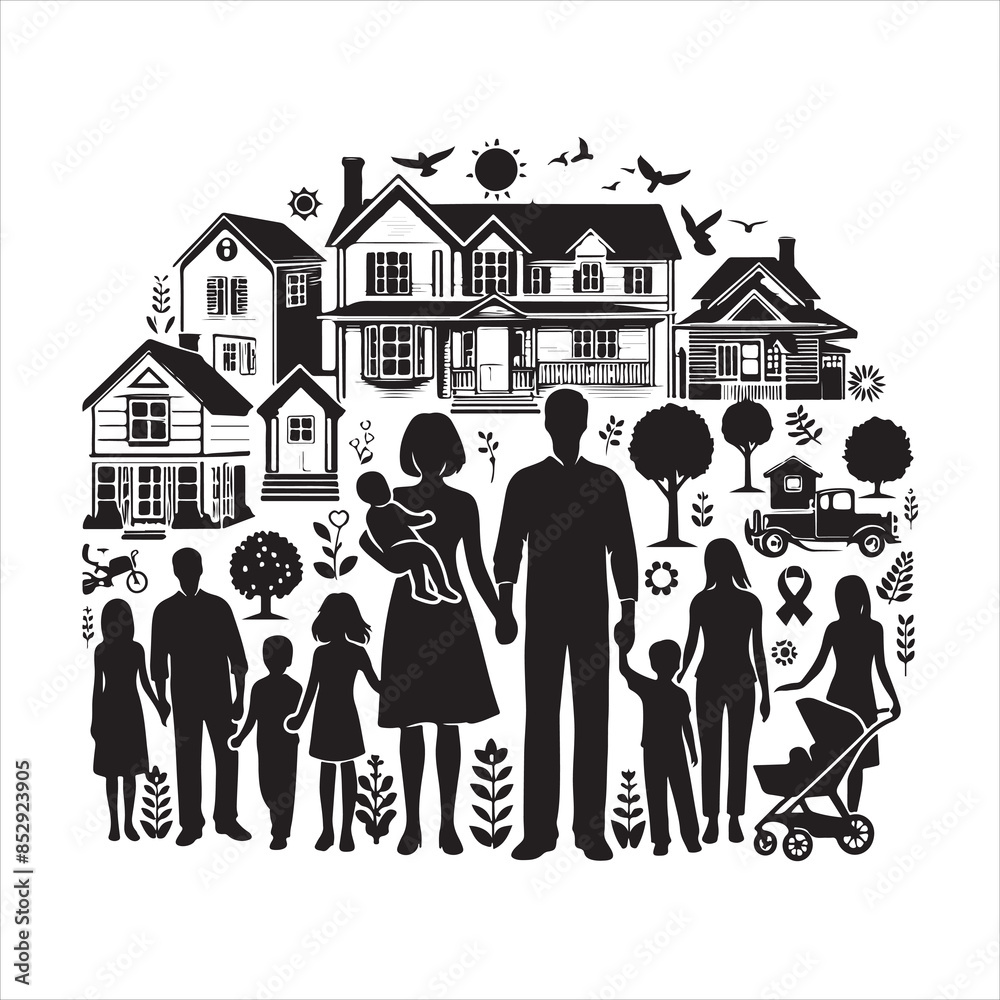 Family Reunions Vector stock vectors eps with white background Family Reunions Vector stock vectors eps with white background