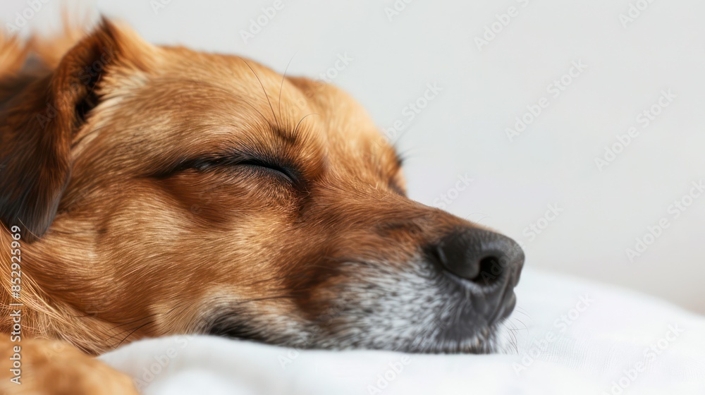 Young English Cocker spaniel puppy hugs kitten. Pets sleep together under white warm blanket on a bed at home Young English Cocker spaniel puppy hugs kitten. Pets sleep together under white warm blanket on a bed at home